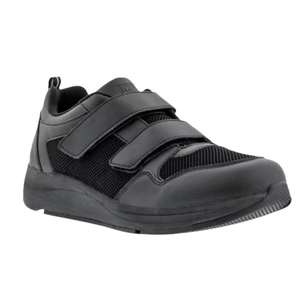 Drew Mens Contest Sneakers US 9.5 WIDE Black Fabric Hook and Loop SR NWOB
